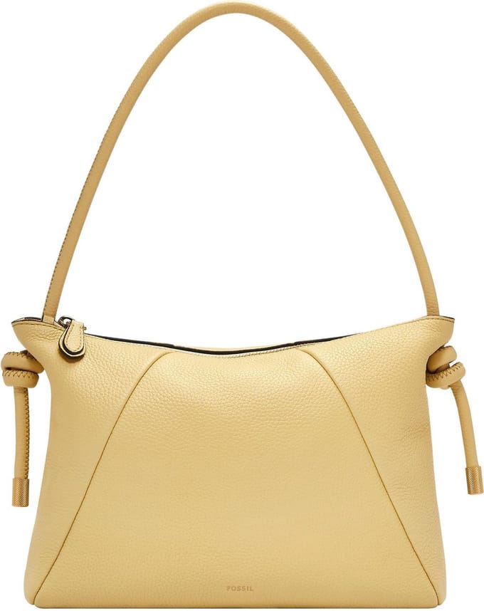 FOSSIL Leren Schoudertas Willa Leather Shoulder Bag Daze Lichtgeel