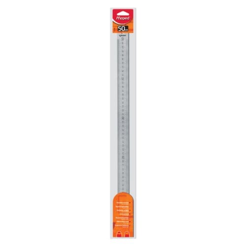 Stalen 50 cm liniaal met gegraveerde maatverdeling
