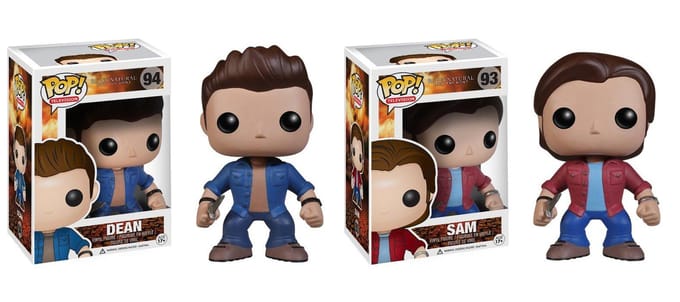COMBO FIGURINE VINYLE SAM DEAN SUPERNATURAL POP TV par Funko & [article] beige