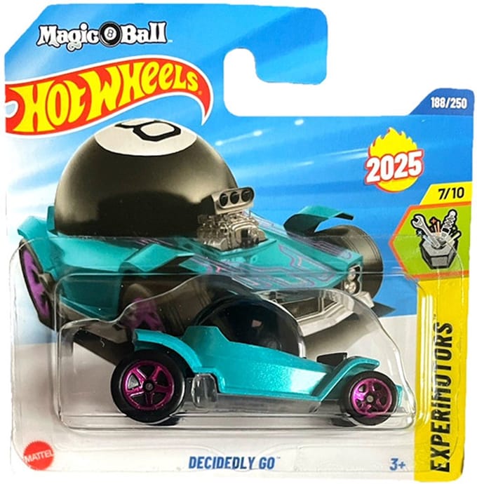 HOT WHEELS DECIDEDLY GO MAGIC 8 BALL TURQUOISE 188/250 HW EXPERIMOTORS 7/10 SHORT CARD 2025
