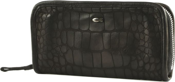 CAMPOMAGGI Leren Portemonnee Centaurus Wallet Grigio Donkerbruin