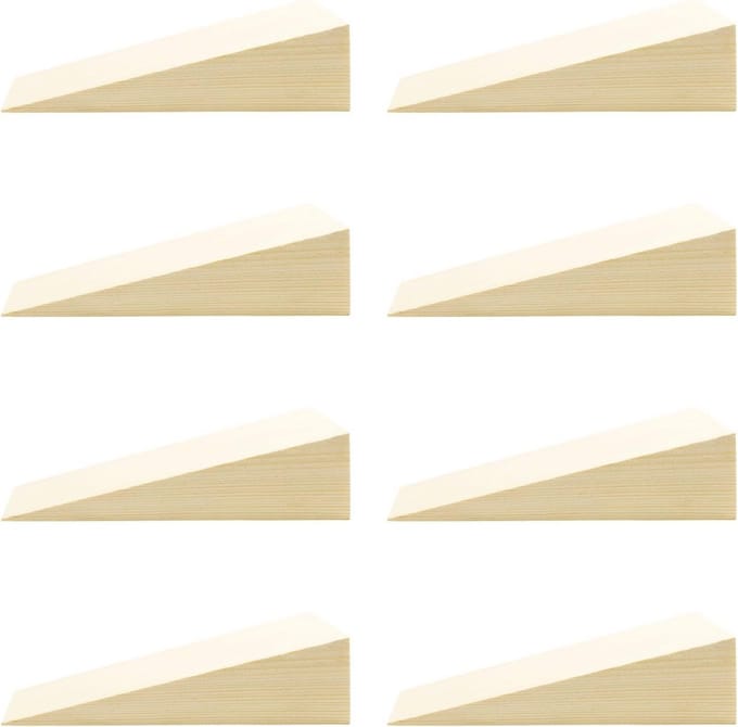Deurwiggen in Hout - Antislip Deurstopper voor Nivellering - 8 Stuks