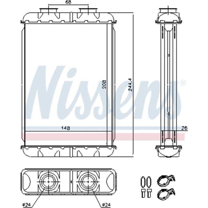 Warmtewisselaar, interieur verwarming NISSENS 70019