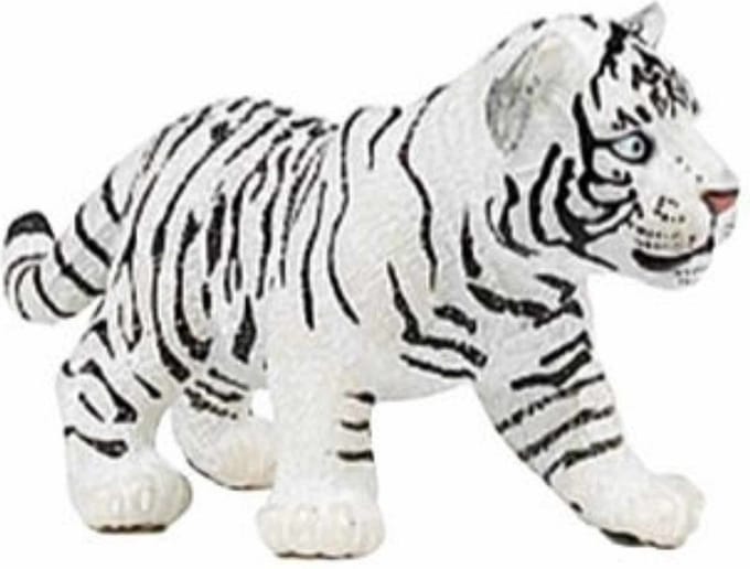 Speelfiguur - Wild dier - Tijger - Welp - Wit