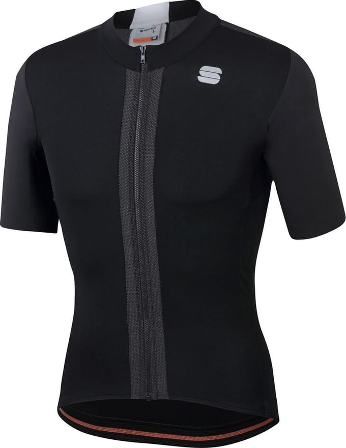 Sportful Strike Short Sleeve Fietsshirt Heren - Zwart, Wit - Maat M