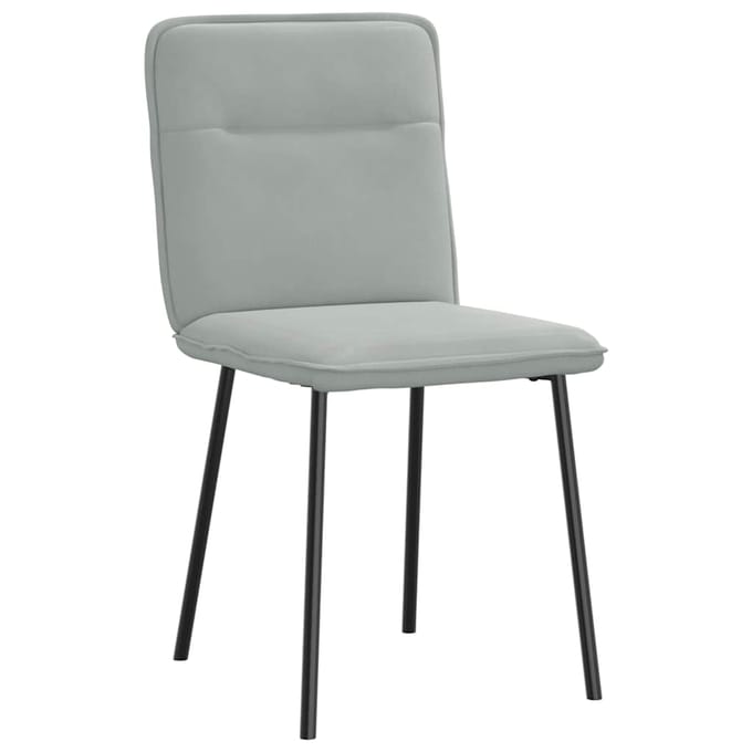vidaXL - Eetkamerstoelen - 4 - st - fluweel - lichtgrijs