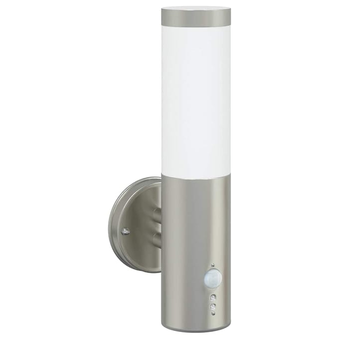 vidaXL Buiten Wandlamp zilver 15 x 7,5 x 33 cm