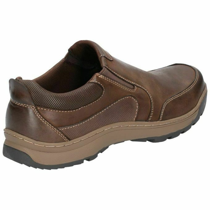 Hush Puppies Heren Jasper Slip On Lederen Schoenen (Bruin)