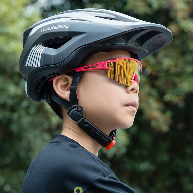 Rockbros Kids Cycling Glasses Polarized UV Protection Black