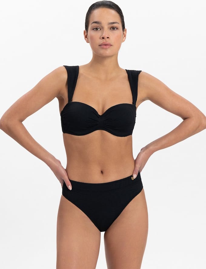 Beachlife Black Swirl Dames Bikinitopje - Maat 75B