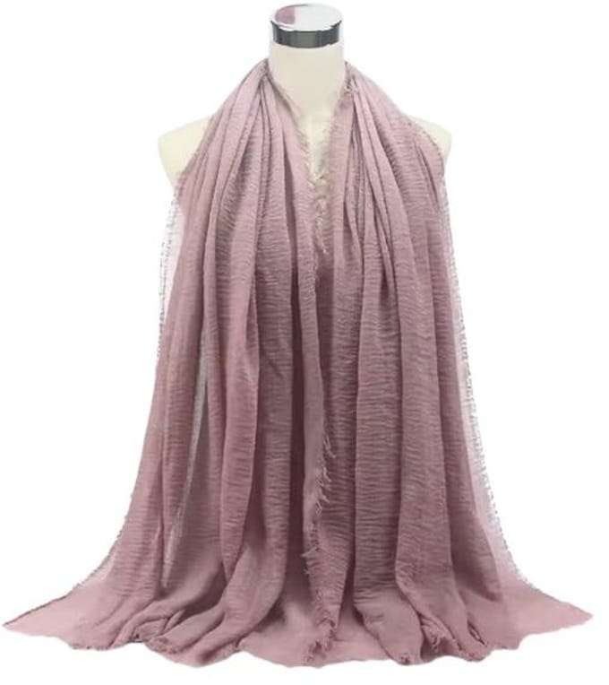 Lange Dunne Sjaal - Effen - Oudroze - 190 x 95 cm (041101A)
