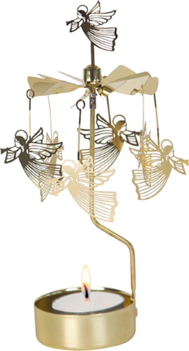 Pluto Rotary candleholder flying angel goud