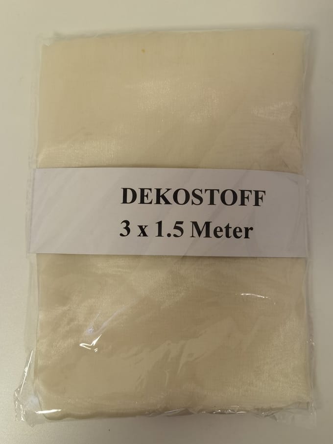 Decoratie doek - Decoratie stof - 3x1.5meter - Ivoor - Glans - 100% Polyester - Recycling