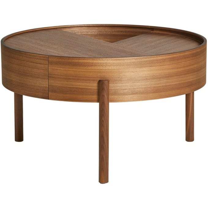 Woud Arc bijzettafel - notenhout - Ø66 cm