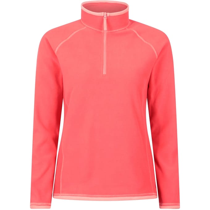 Mountain Warehouse Dames/Dames Montana Half Zip Fleece Top (Helder Roze)