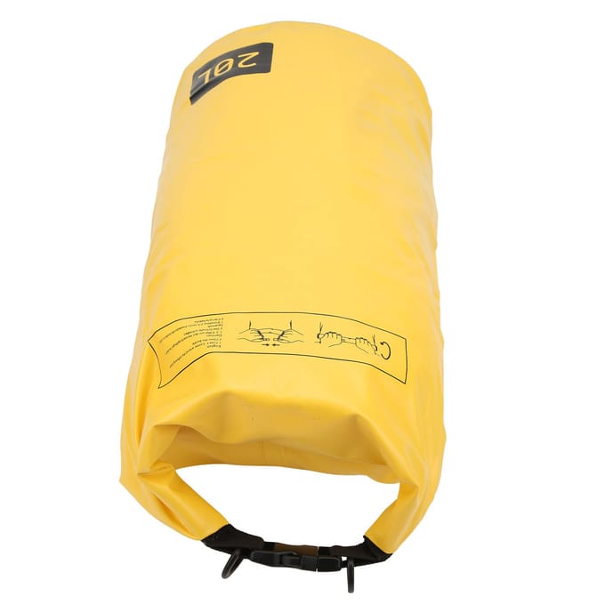 Sleepkabel Zandzak PVC Zandankerkit Waterdichte Droogzak Doklijn voor Kajak Kleine Boten 20L yellow