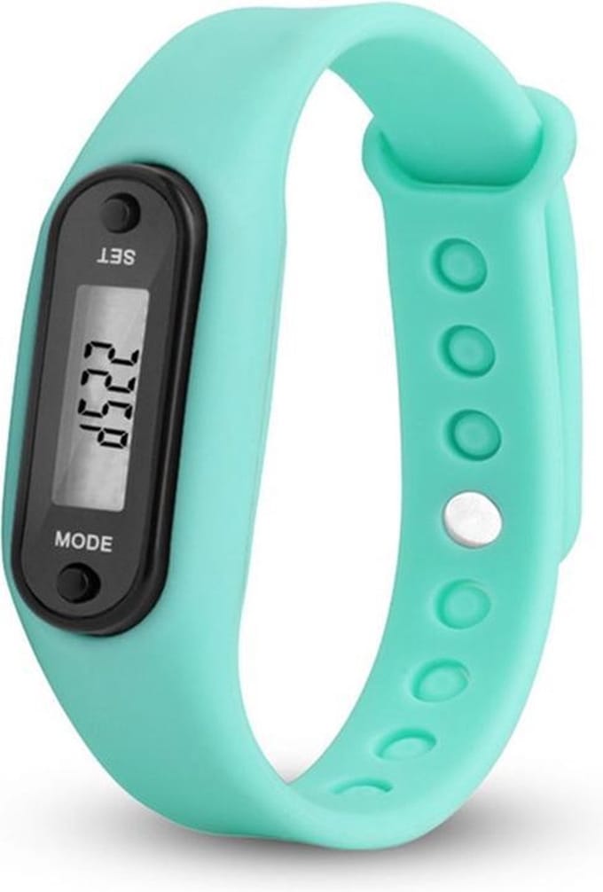 Digitale stappenteller | calorieteller | smal | mint groen