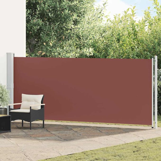 vidaXL - Tuinscherm - uittrekbaar - 614x160 - cm - bruin