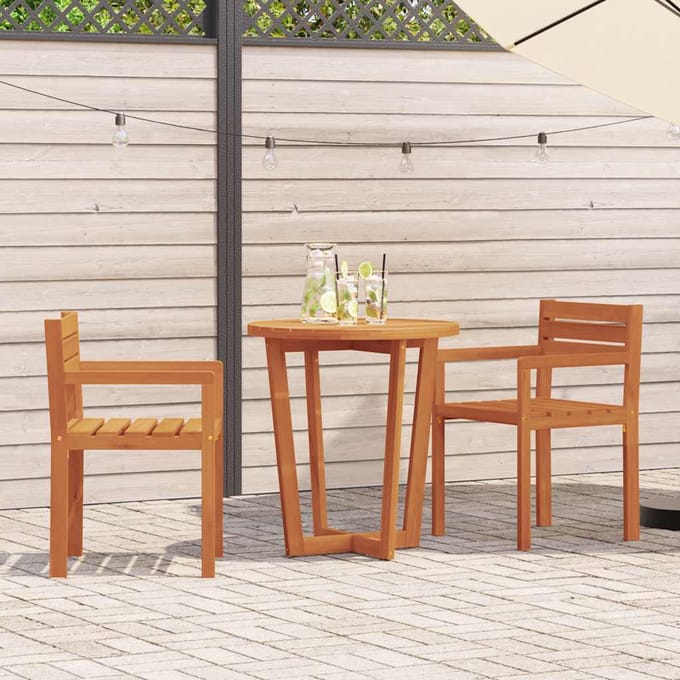vidaXL - Tuinstoelen - 2 - st - 50x53x80 - cm - massief - acaciahout