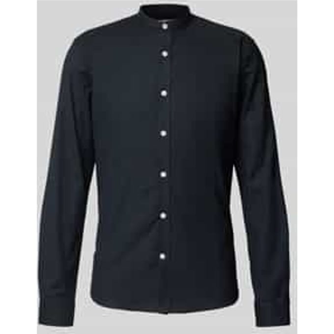 Slim fit vrijetijdsoverhemd met opstaande kraag, model 'Oxford'