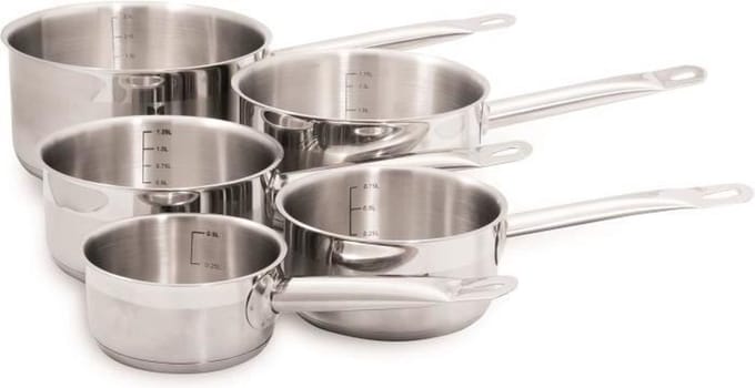 Baumalu Gastronomie Steelpannen Set - Ø 12/14/16/18/20cm - Rvs