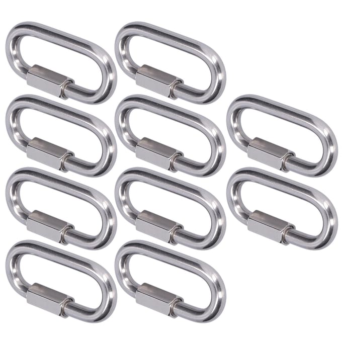 10 stuks Snelkoppeling Sterk Duurzaam Eenvoudig te Installeren Klein Formaat Kettingconnector M3.5 gray