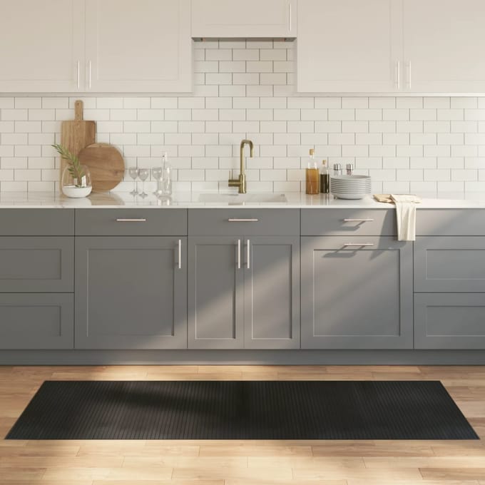 vidaXL - Vloerkleed - rechthoekig - 70x200 - cm - bamboe - zwart