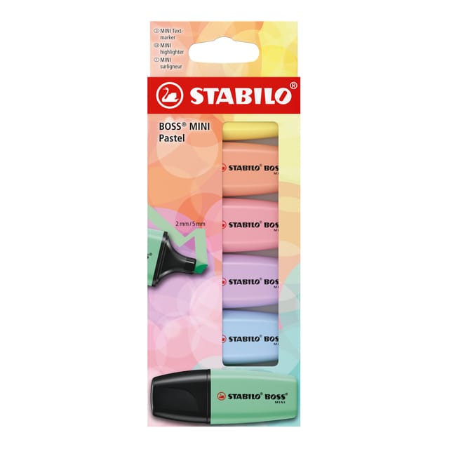STABILO BOSS MINI - Markeerstift - Pastel - Etui Met 6 Kleuren