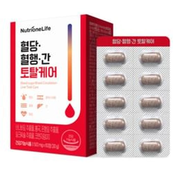 NutrioneLife Blood Sugar Blood Circulation Liver Total Care 500mg x 60 tablets