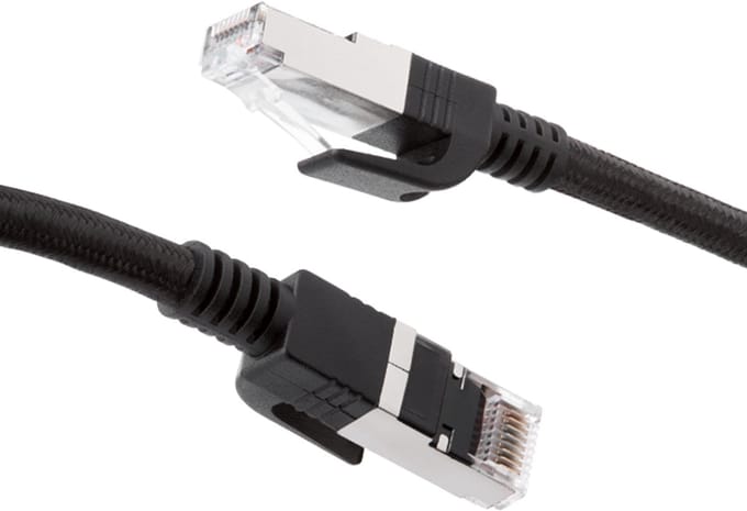 Force Case, Ethernetkabel RJ45 - CAT8 S/FTP - High Speed - Mannelijk/Mannelijk - 1.5m, Zwart
