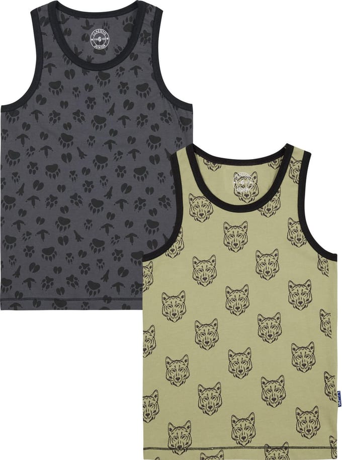 Boys Singlet 2 Pack - Wolf Steps - Claesen's®