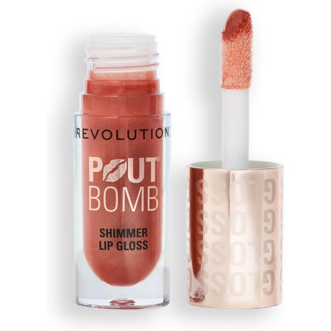 Revolution Pout Bomb Shimmer Gloss Nude Glow 4.5 ml