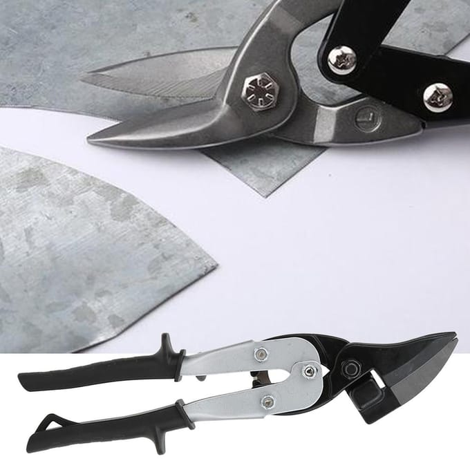 Ciseaux à tôle 10 pouces Robuste Industriel Acier Chrome Molybdène Coupeur Outil à main gray