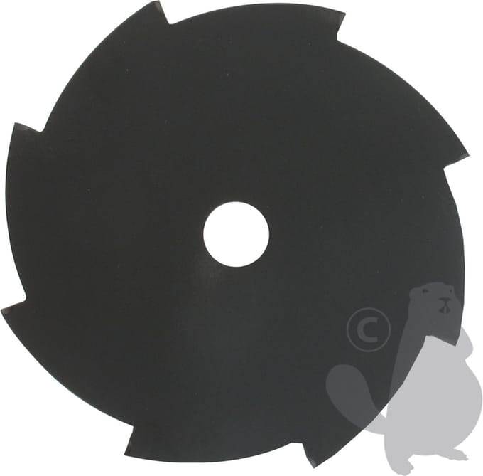 Bosmaaiermes 8 tanden - Snijbreedte: 230mm, boring: 25,4mm, dikte: 1,8mm.