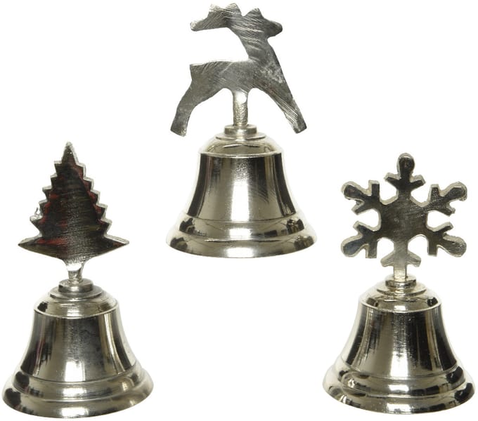 Tafelbel met aluminium zilver