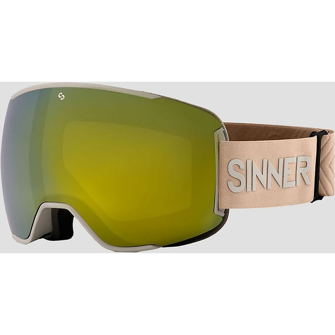 Sinner Snowflake Matte Light Grey Goggle grijs