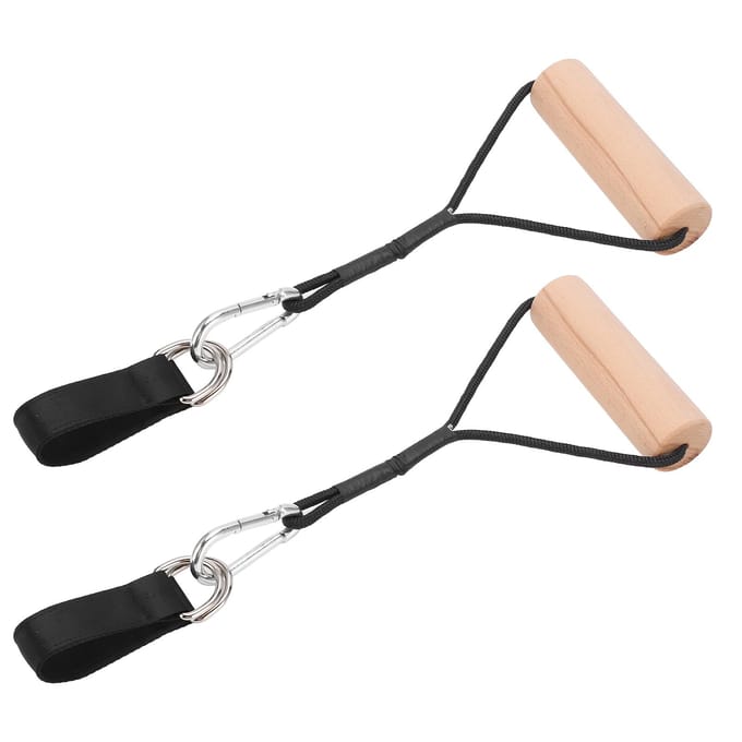 Pull Up Workout Handvat Chin Up Houten Grips Heavy Duty Gym Gewicht Handvatten voor Spierversterking black