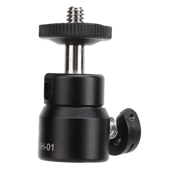 Petite Rotule Vis 14 Rotative à 360 Degrés Libération Rapide Adaptateur Griffe Flash Rotule pour Téléphone black