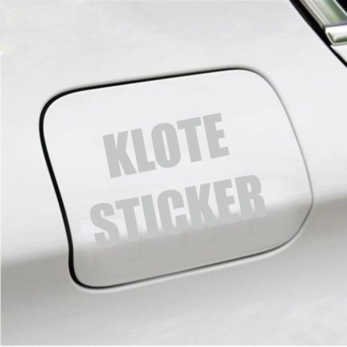 Bumpersticker - Klote Sticker - 8,2 X 12,7 - Licht Grijs