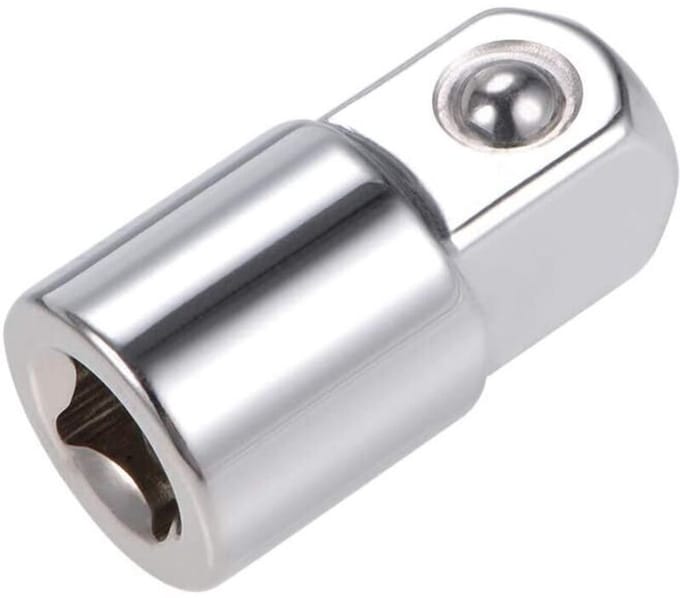 Verloopstukadapter van 1/4 inch binnendraad naar 1/2 inch buitendraad, gemaakt van hoogwaardig staal.