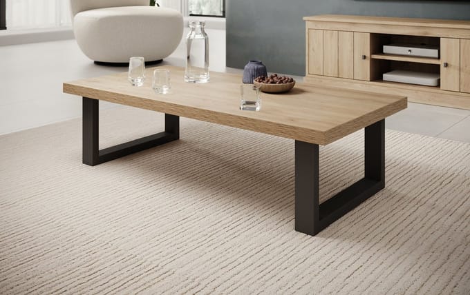Meubella - Salontafel Vince - Eiken - 130 cm