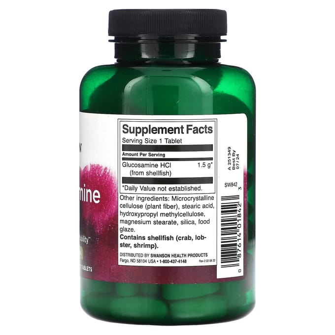Glucosamine Hci, 1.500 mg, 100 tabletten