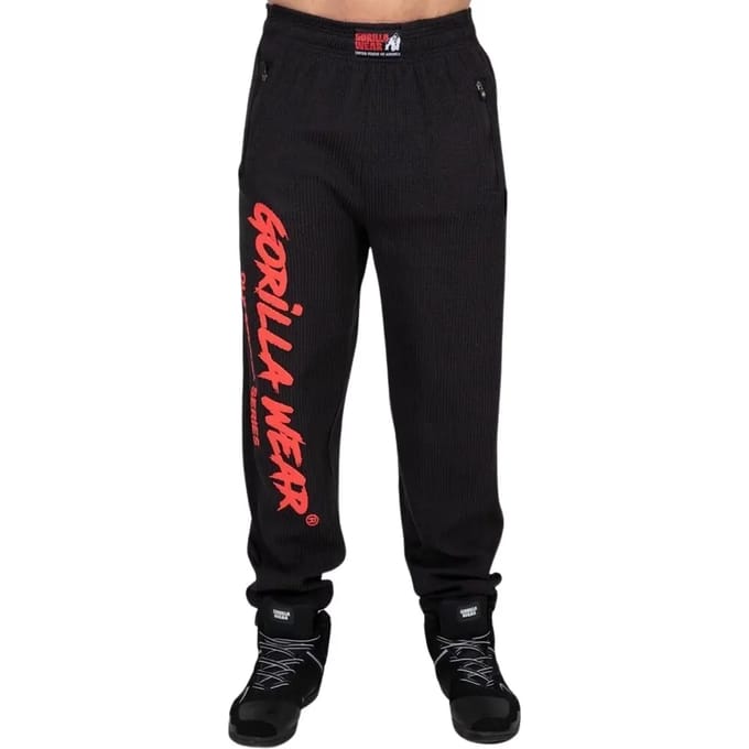 Gorilla Wear Augustine Old School Trainingsbroek - Zwart / Rood - S/M