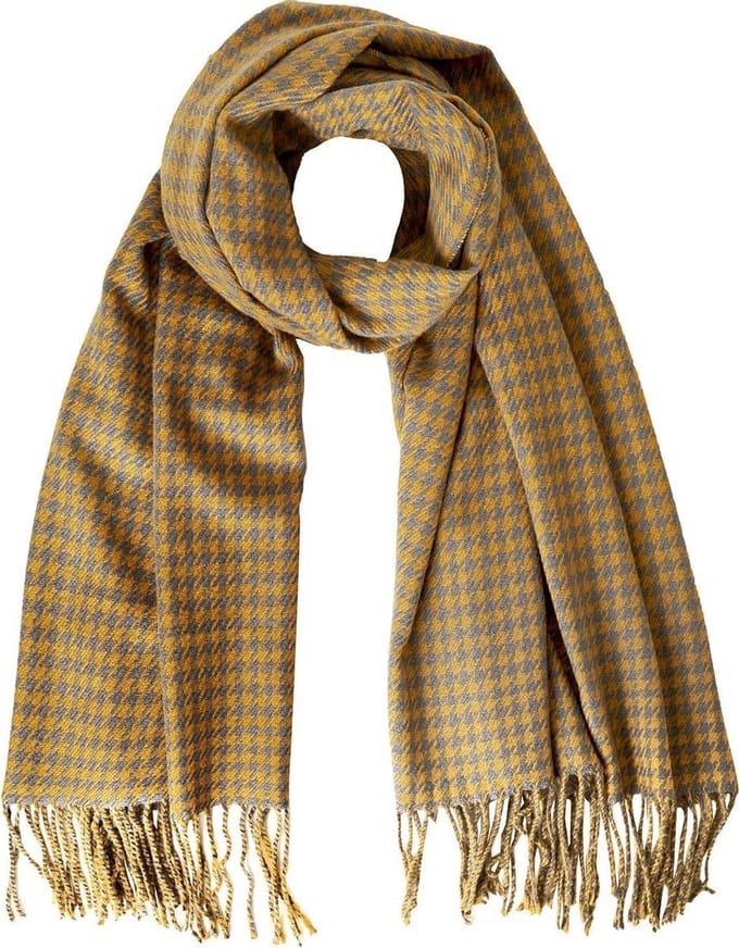 Sjaal Gingham - Okergeel