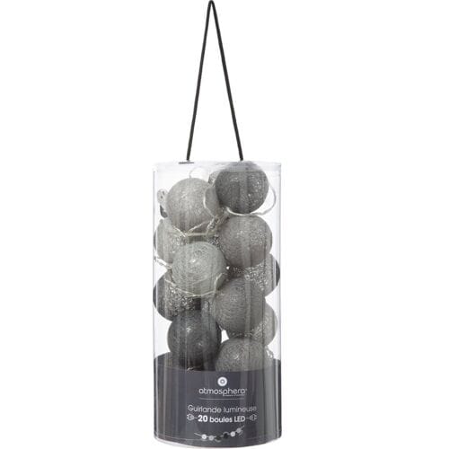 Atmosphera Lichtslinger - 20 verlichte balletjes/bollen 6 cm - multi kleuren mix - 435 cm - stekker