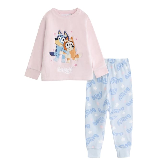 Bluey Meisjes Karakter Lange Mouwen Lange Pyjamaset 3-4 Years white