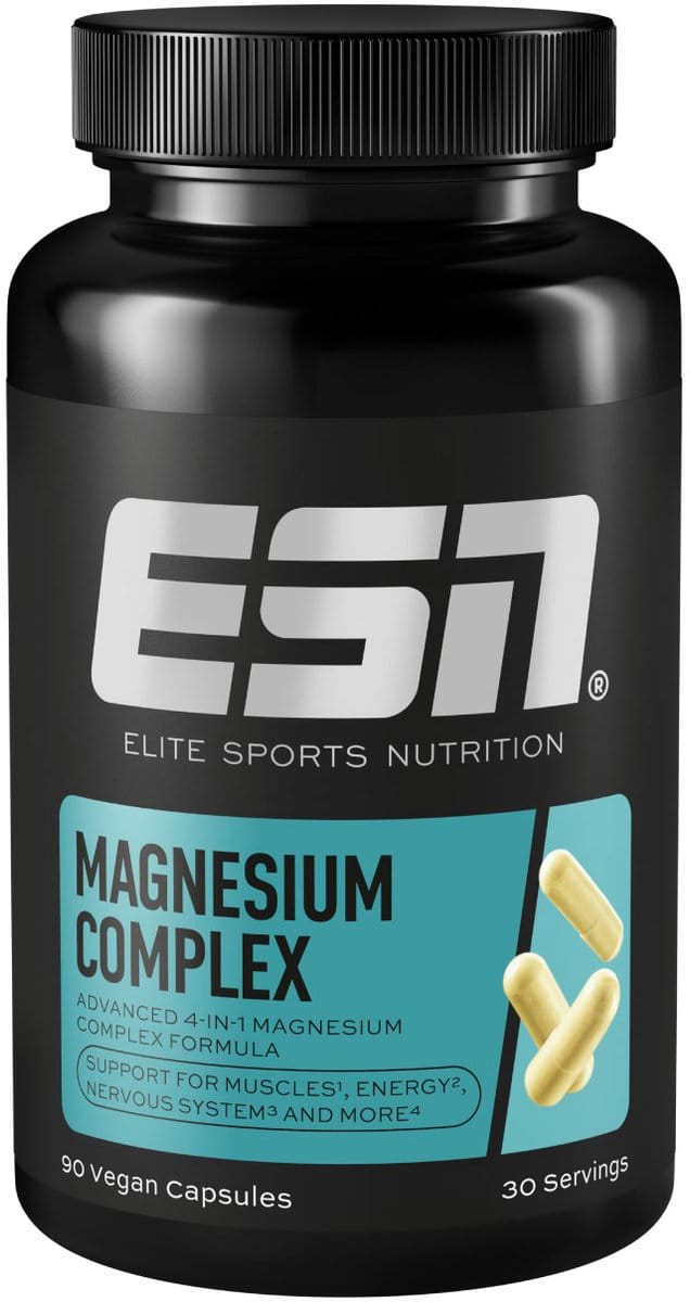 ESN Magnesium Complex, 90 Capsules - 323 mg Magnesium per Dagportie - 4-in-1 Complexformule – Made in Germany