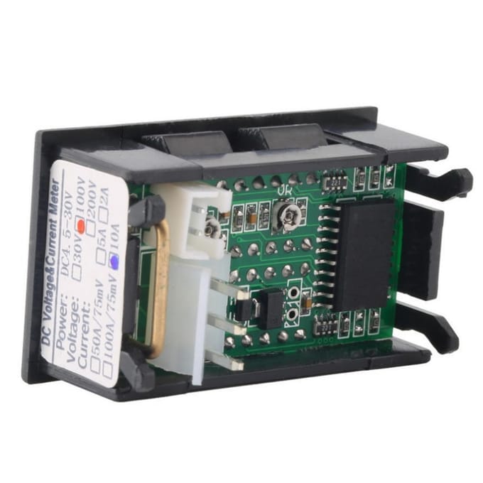 DC 0-100V 10A Digitale dubbele kleur blauw & rood LED-display Voltmeter Ampèremeter