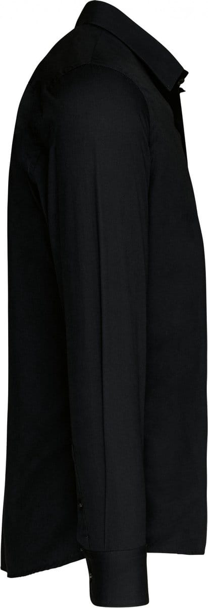 Kariban Herenoverhemd in popeline met lange mouwen K513 - Black - M