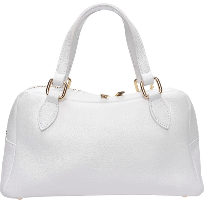 Roberta M Wit Rundleer Tas